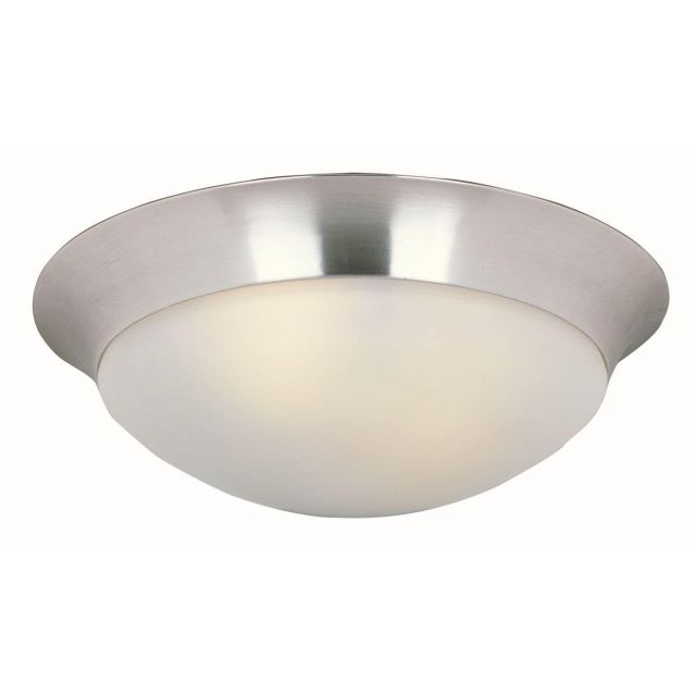 Maxim Lighting 5852FTSN Essentials - 585x 3 Light 17 inch Flush Mount in Satin Nickel with Frosted Glass