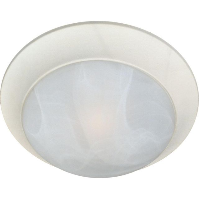 Maxim Lighting Essentials - 585x 3 Light 17 inch Flush Mount in Textured White with Marble Glass 5852MRTW