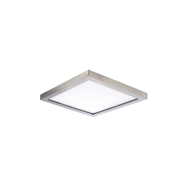 Maxim Lighting 58722WTSN Wafer 7 inch Square LED Outdoor Flush Mount in Satin Nickel