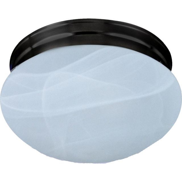 Maxim Lighting Essentials - 588x 1 Light 9 Inch Flush Mount in Oil Rubbed Bronze with Marble Glass 5884MROI