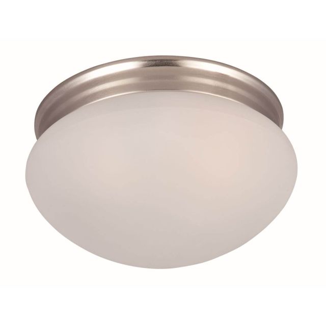 Maxim Lighting Essentials - 588x 2 Light 9 inch Flush Mount in Satin Nickel with Frosted Glass 5885FTSN