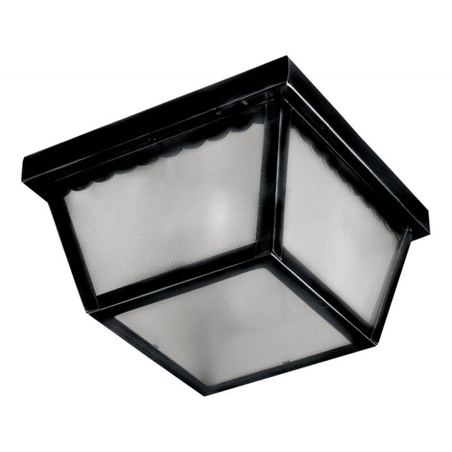Maxim Lighting 6203FTBK Outdoor Essentials - 620x 1 Light 8 inch Outdoor Flush Mount in Black with Frosted Glass
