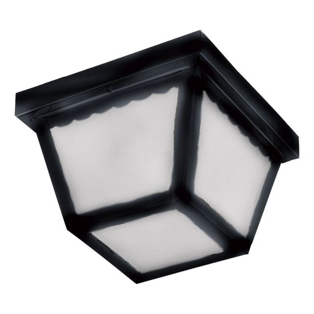 Maxim Lighting 6204FTBK Outdoor Essentials - 620x 2 Light 10 inch Outdoor Flush Mount in Black with Frosted Glass