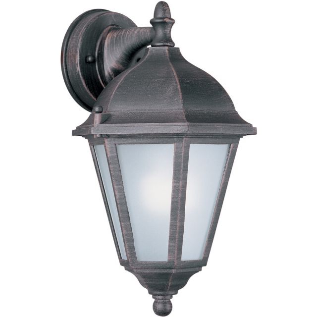 Maxim Lighting Westlake 1 Light 15 Inch Tall LED Outdoor Wall Lantern in Rust Patina with Frosted Glass Shade 65100RP