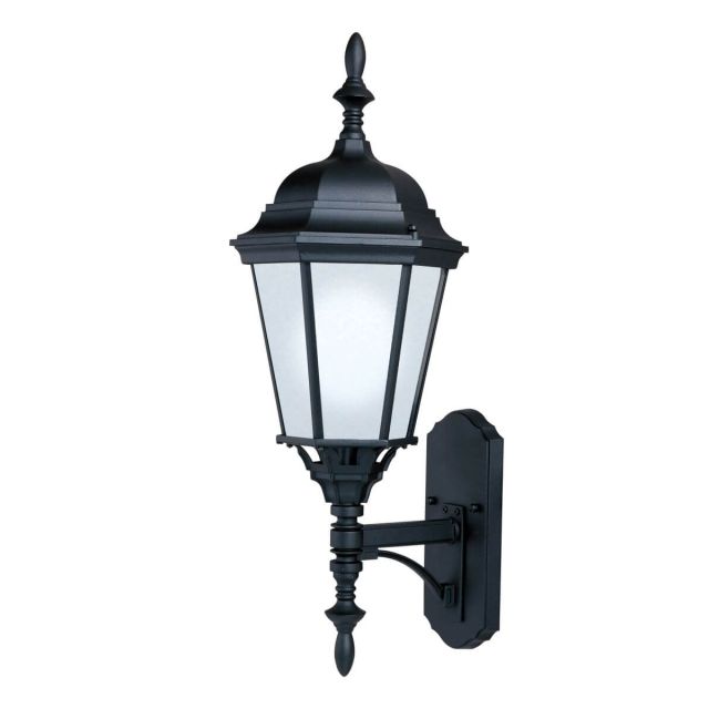 Maxim Lighting Westlake 1 Light 24 Inch Tall LED Outdoor Wall Lantern in Black with Frosted Glass Shade 65103BK