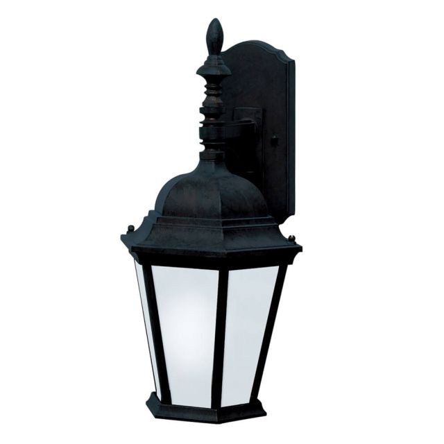 Maxim Lighting Westlake 1 Light 19 Inch Tall LED Outdoor Wall Lantern in Black with Frosted Glass Shade 65104BK