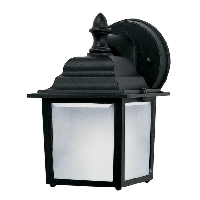 Maxim Lighting Builder Cast 1 Light 9 inch Tall LED Outdoor Wall Mount in Black with Frosted Glass 66924BK