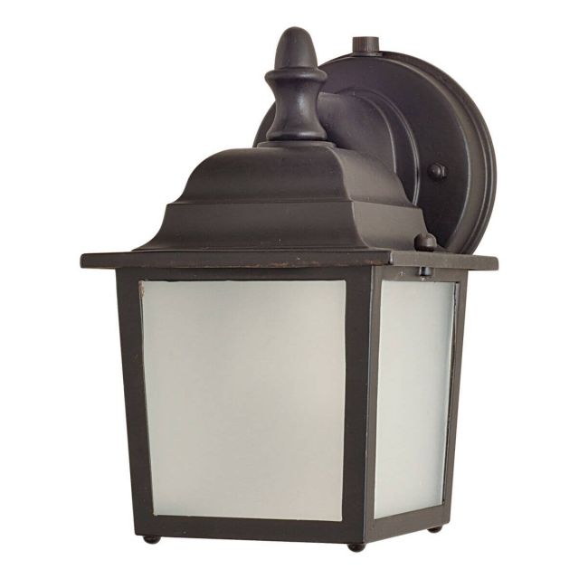Maxim Lighting 66924EB Builder Cast 1 Light 9 inch Tall LED Outdoor Wall Mount in Empire Bronze with Frosted Glass