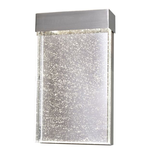 Maxim Lighting Moda 12 Inch Tall Outdoor Wall Light In Stainless Steel with Bubble Glass 88272BGSST
