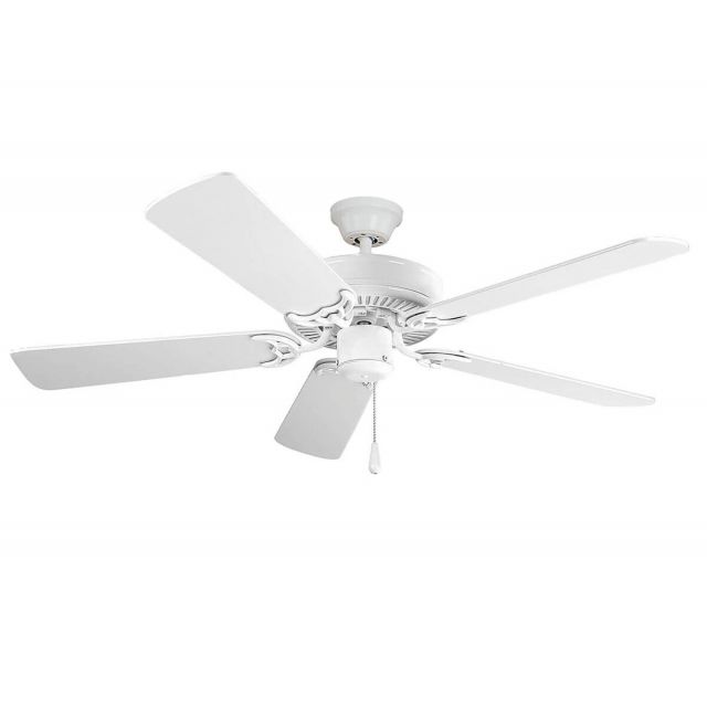 Maxim Lighting Basic-Max 52 inch 5 Blade Ceiling Fan in Matte White with Light Oak Blade 89905MW