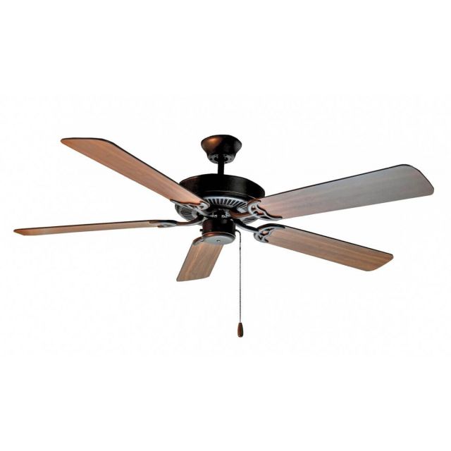 Maxim Lighting Basic-Max 52 inch 5 Blade Ceiling Fan in Oil Rubbed Bronze with Walnut-Pecan Blade 89905OIWP