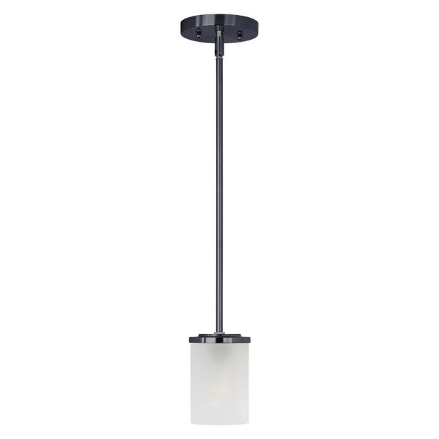 Maxim Lighting 90200FTBK Corona 1 Light 5 inch Pendant in Black with Frosted Glass