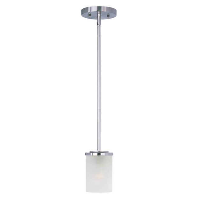 Maxim Lighting 90200FTSN Corona 1 Light 5 inch Mini Pendant in Satin Nickel with Frosted Glass