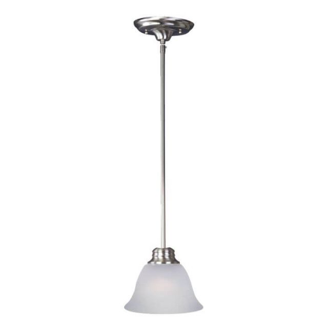 Maxim Lighting 91067FTSN Malaga 1 Light 6 inch Mini Pendant in Satin Nickel with Frosted Glass