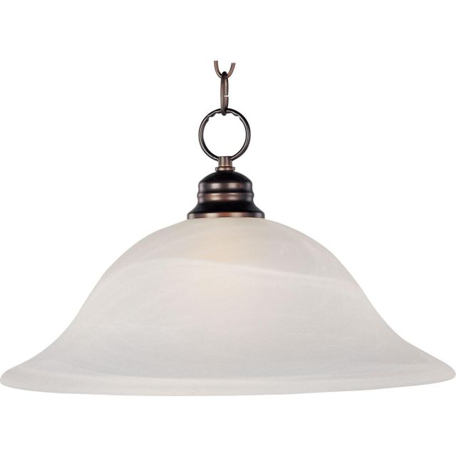 Maxim Lighting 91076MROI Essentials - 9106x 1 Light 16 inch Pendant in Oil Rubbed Bronze with Marble Glass