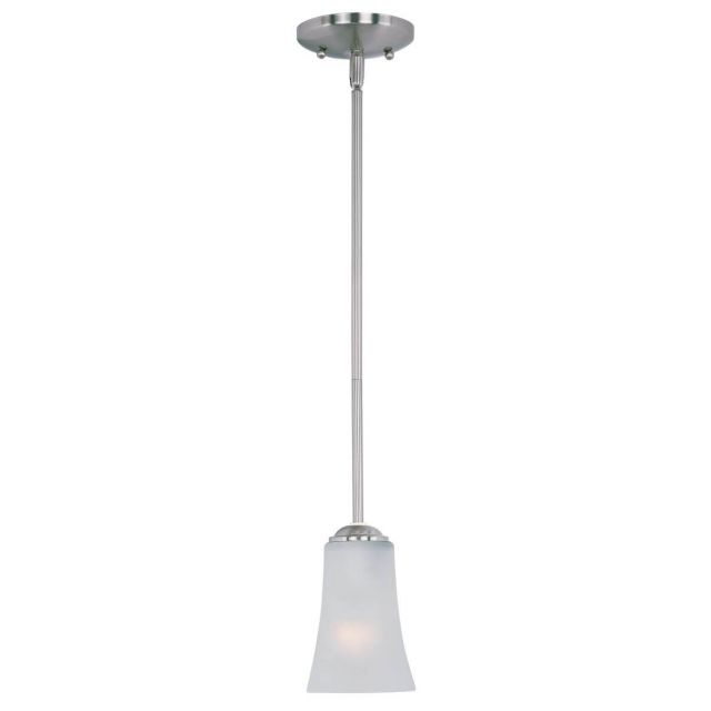 Maxim Lighting Logan 1 Light 5 inch Mini Pendant in Satin Nickel with Frosted Glass 92040FTSN