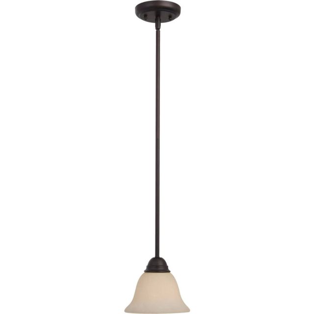 Maxim Lighting 92200FIOI Manor 1 Light 7 inch Mini Pendant in Oil Rubbed Bronze with Frosted Ivory Glass