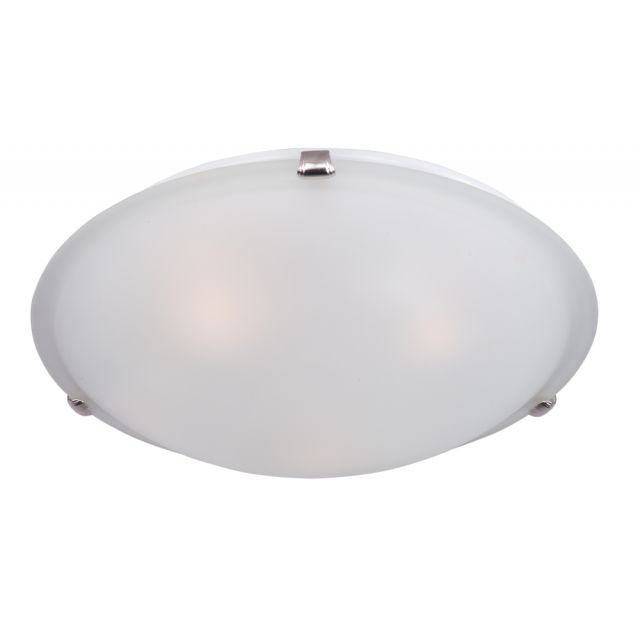 Maxim Lighting Malaga 4 Light 20 Inch Flush Mount In Satin Nickel with Frosted Glass Shade 11060FTSN