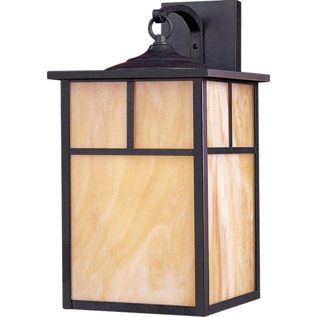 Maxim Lighting 4054HOBU Coldwater 1 Light 16 Inch Tall Outdoor Wall Lantern In Burnished With Honey Glass Shade