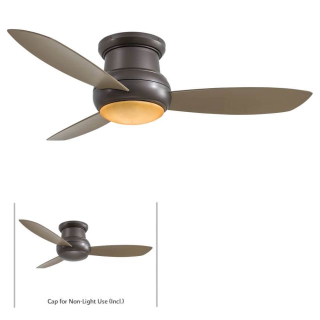 Minka Aire F474L-ORB Concept II 52 Inch WiFi Capable LED Outdoor Ceiling Fan in Oil Rubbed Bronze with Taupe Blades