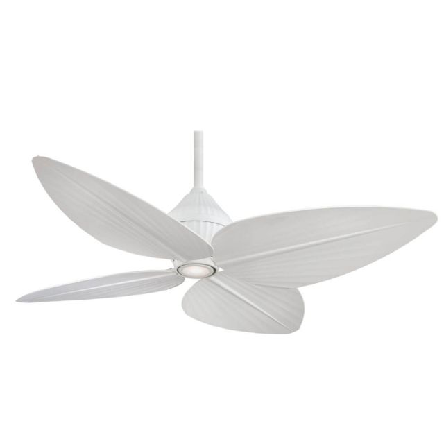 Minka Aire F581L-WHF Gauguin 52 inch 4 Blade Wifi Capable LED Outdoor Ceiling Fan in Flat White