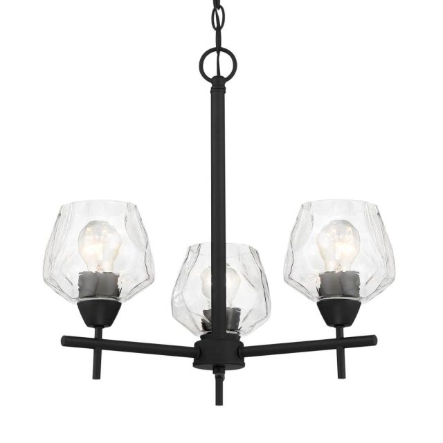 Minka Lavery Camrin 3 Light 19 inch Chandelier in Coal with Clear Glass 2173-66A