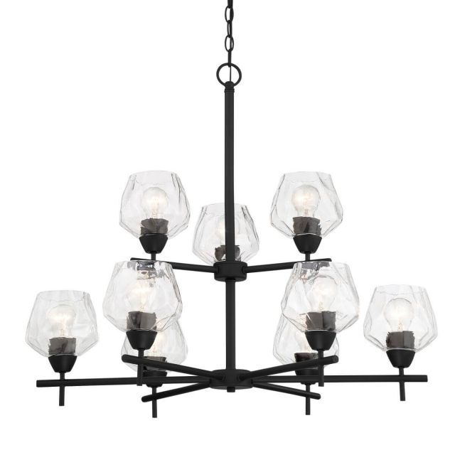 Minka Lavery 2179-66A Camrin 9 Light 31 inch Chandelier in Coal with Clear Glass