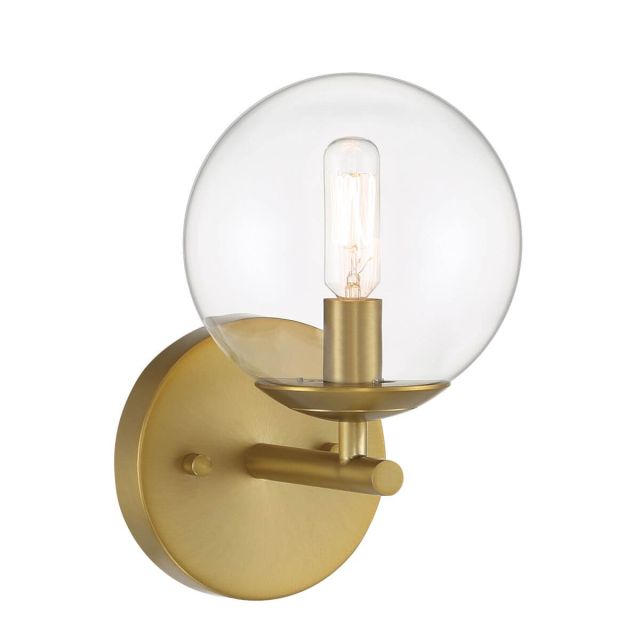 Minka Lavery 2791-695 Auresa 1 Light 6 inch Bath Light in Soft Brass with Clear Glass