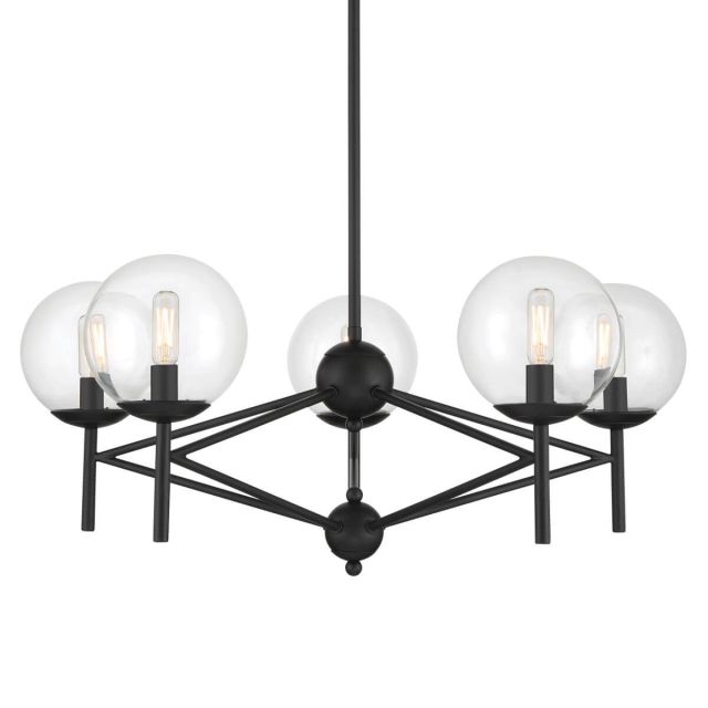 Minka Lavery 2795-66A Auresa 5 Light 29 inch Pendant in Coal with Clear Glass
