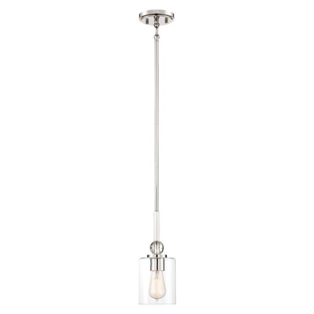 Minka Lavery 3070-613 Studio 5 1 Light 5 inch Pendant In Polished Nickel With Clear Glass Shade