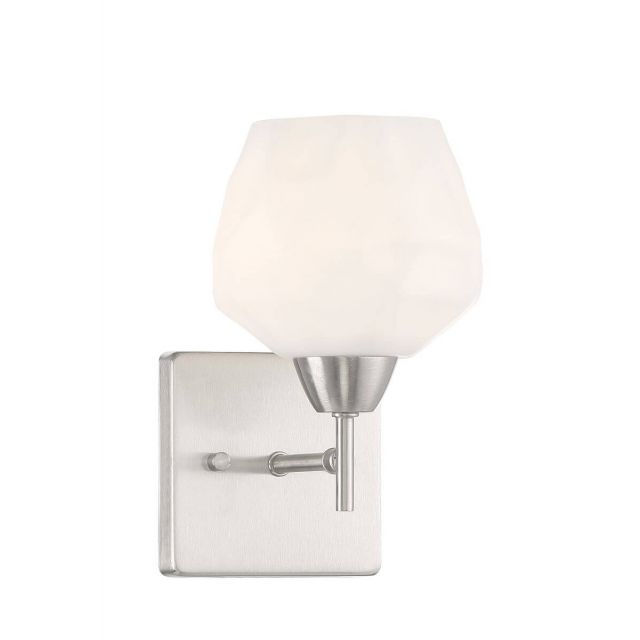 Minka Lavery 3171-84 Camrin 1 Light 6 inch Bath Light in Brushed Nickel with Etched Opal Glass
