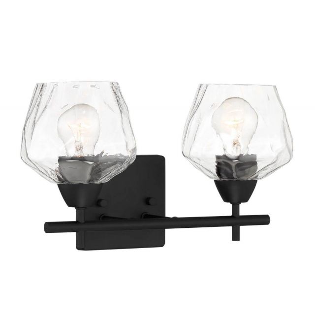 Minka Lavery 3172-66A Camrin 2 Light 14 inch Bath Light in Coal with Clear Glass