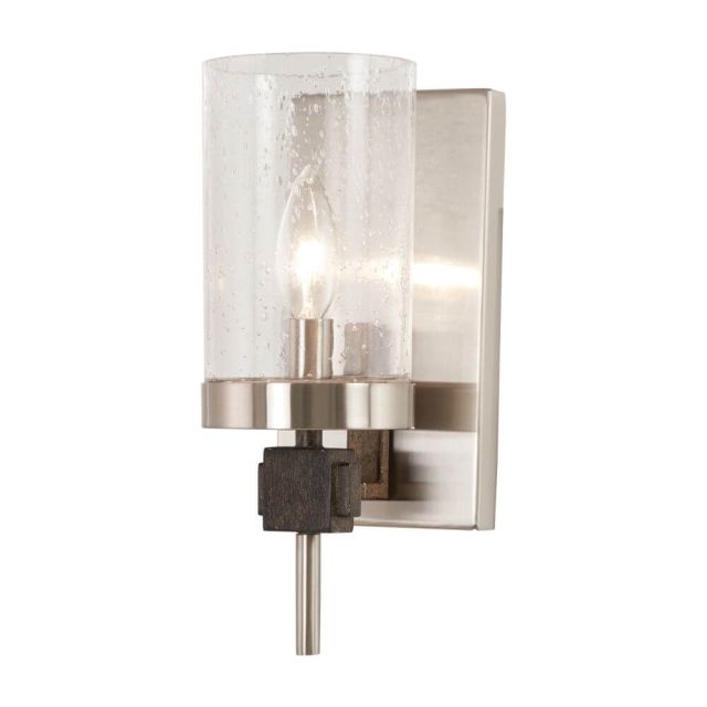 Minka Lavery 4631-106 Bridlewood 1 Light 5 inch Bath Light in Stone Grey-Brushed Nickel