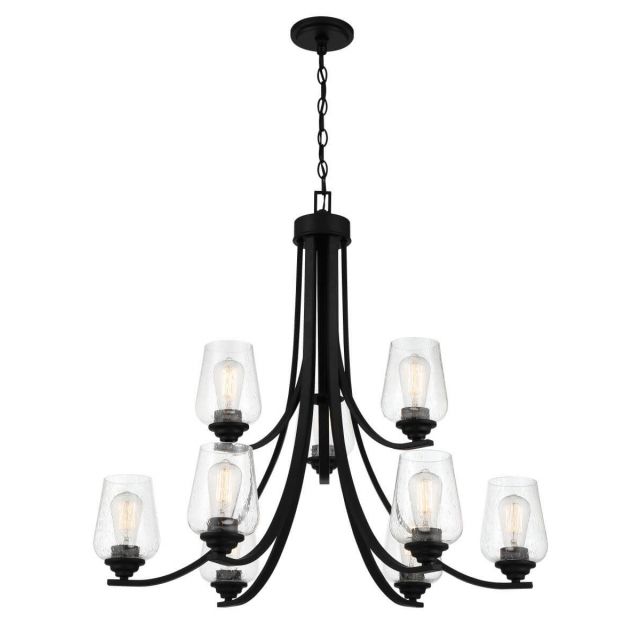 Minka Lavery 4929-66A Shyloh 9 Light 31 inch Chandelier in Coal with Clear Seeded Glass