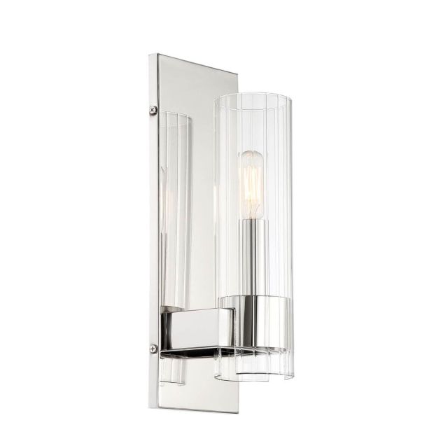 Minka Lavery Vernon Place 1 Light 5 inch Bath Light in Chrome with Clear Ribbed Glass 5891-77