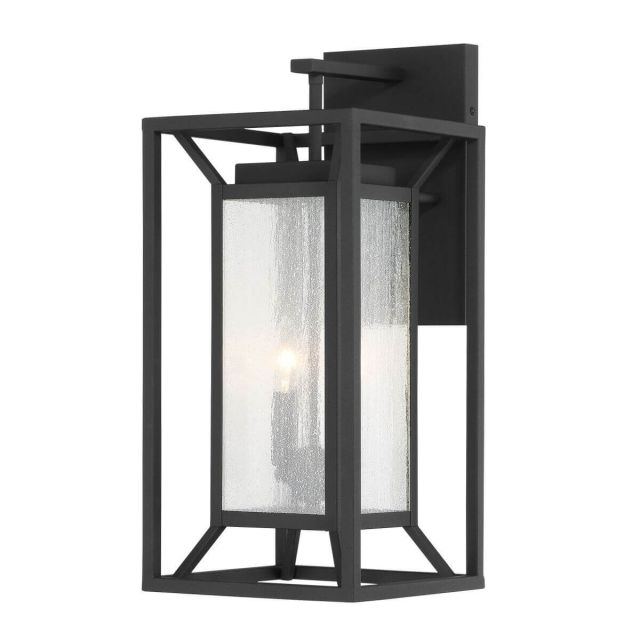 Minka Lavery Harbor View 2 Light 21 inch Tall Outdoor Wall Mount in Sand Coal with Clear Seeded Glass 71262-66