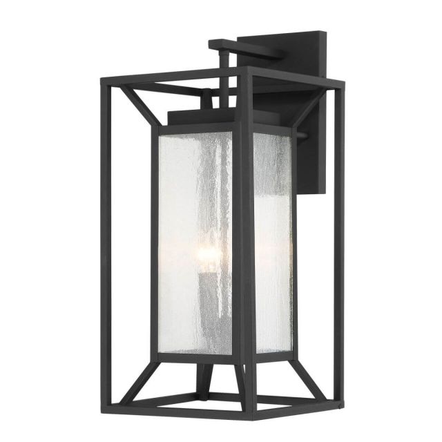 Minka Lavery Harbor View 4 Light 25 inch Tall Outdoor Wall Mount in Sand Coal with Clear Seeded Glass 71263-66