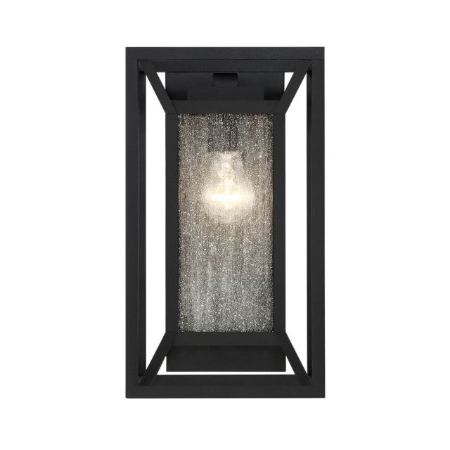 Minka Lavery Harbor View 1 Light 13 inch Tall Outdoor Wall Mount in Coal with Clear Seeded Glass 71265-66