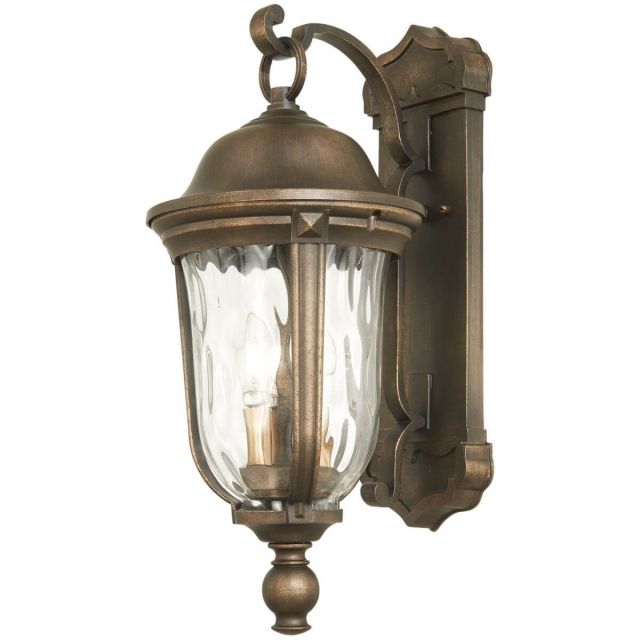 Minka Lavery Havenwood 3 Light 22 inch Tall Outdoor Wall Mount in Tavira Bronze-Alder Silver with Clear Hammered Glass 73243-748