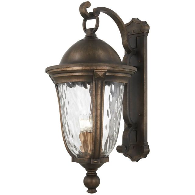 Minka Lavery Havenwood 5 Light 31 inch Tall Outdoor Wall Mount in Tavira Bronze-Alder Silver with Clear Hammered Glass 73245-748