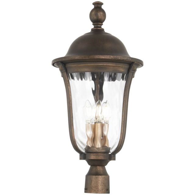 Minka Lavery Havenwood 4 Light 26 inch Tall Outdoor Post Mount in Tavira Bronze-Alder Silver with Clear Hammered Glass 73249-748