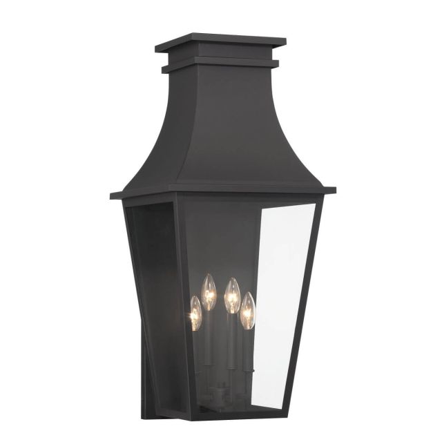 Minka Lavery Gloucester 4 Light 31 inch Tall Outdoor Wall Light in Sand Coal with Clear Glass 7994-66