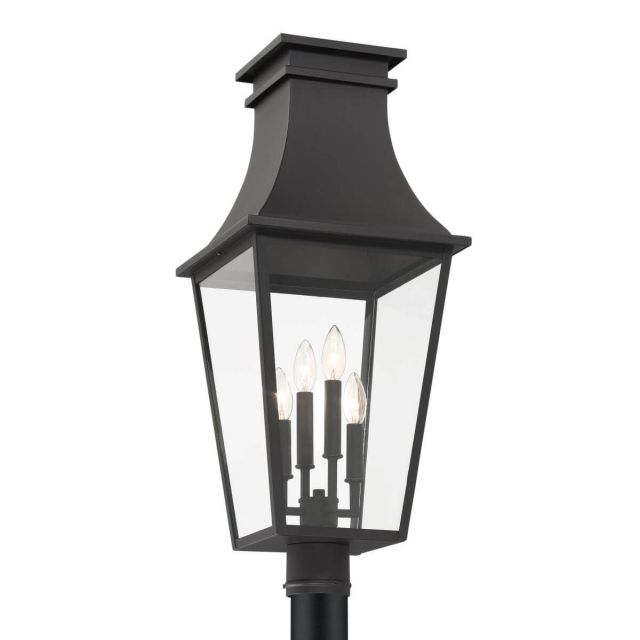 Minka Lavery Gloucester 4 Light 28 inch Tall Outdoor Post Light in Sand Coal with Clear Glass 7996-66