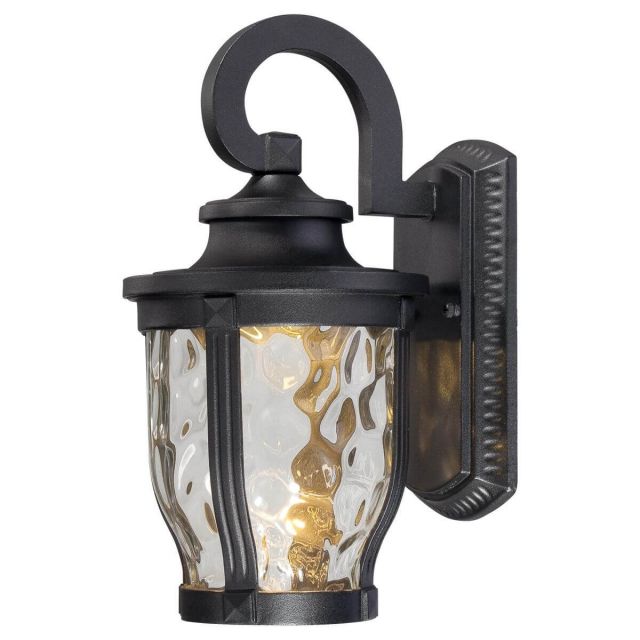 Minka Lavery Merrimack 1 Light 12 inch Tall LED Outdoor Wall Mount in Sand Coal with Clear Hammered Glass 8761-66-L