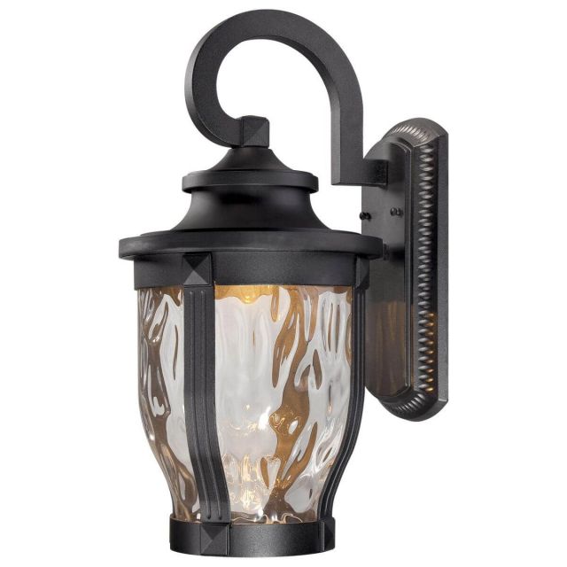 Minka Lavery 8763-66-L Merrimack 1 Light 20 inch Tall LED Outdoor Wall Mount in Sand Coal with Clear Hammered Glass