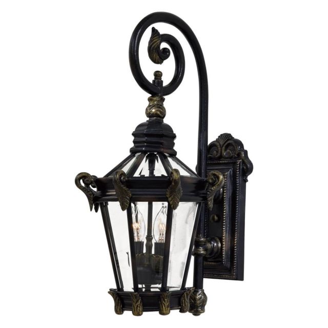Minka Lavery 8931-95 Stratford Hall 2 Light 25 inch Tall Outdoor Wall Mount in Heritage-Gold Highlights with Clear Beveled Glass