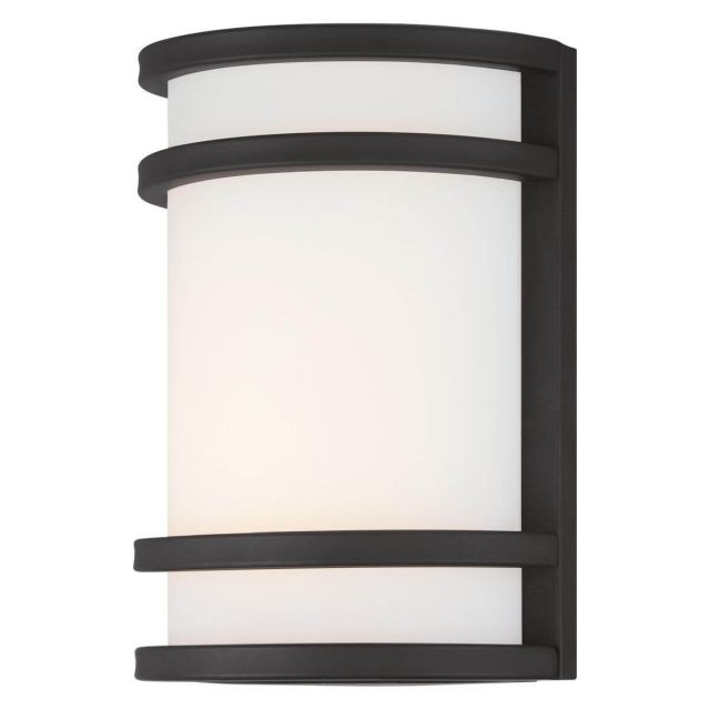 Minka Lavery 9801-143-L Bay View 1 Light 10 inch Tall LED Outdoor Pocket Lantern in Oil Rubbed Bronze with Etched Opal Glass