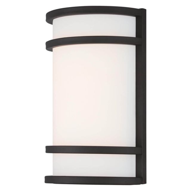 Minka Lavery 9802-143-L Bay View 1 Light 12 inch Tall LED Outdoor Pocket Lantern in Oil Rubbed Bronze with Etched Opal Glass