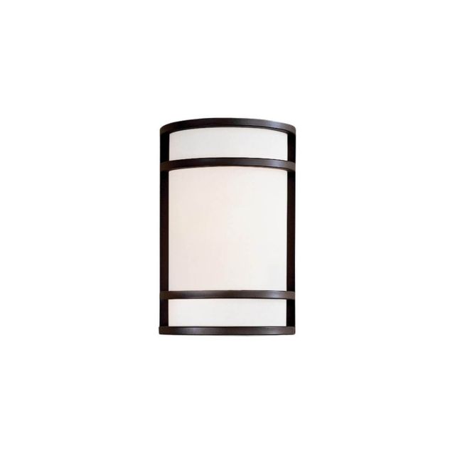 Minka Lavery 9802-143 Bay View 2 Light 12 inch Tall Outdoor Pocket Lantern in Oil Rubbed Bronze with Etched Opal Glass