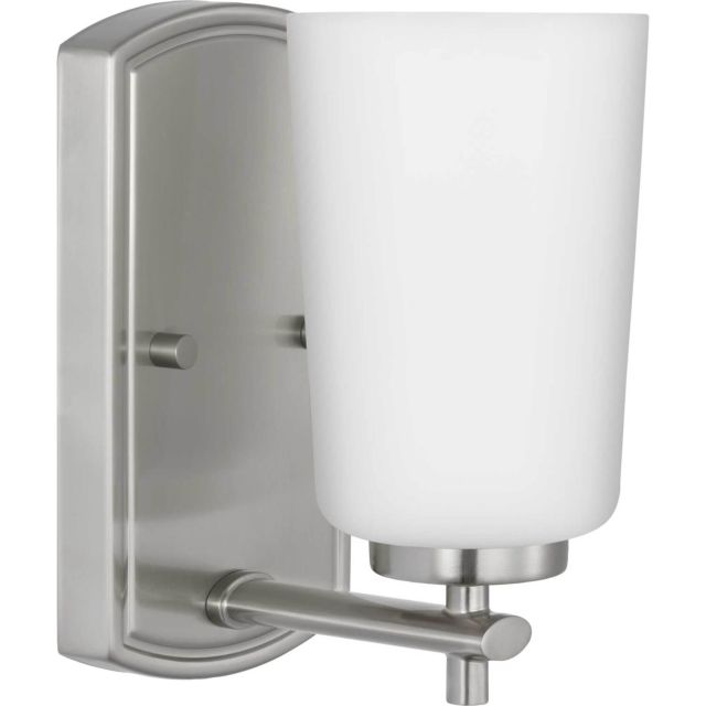 Progress Lighting Adley 1 Light 5 inch Bath Vanity Light in Brushed Nickel with Etched Opal Glass P300465-009